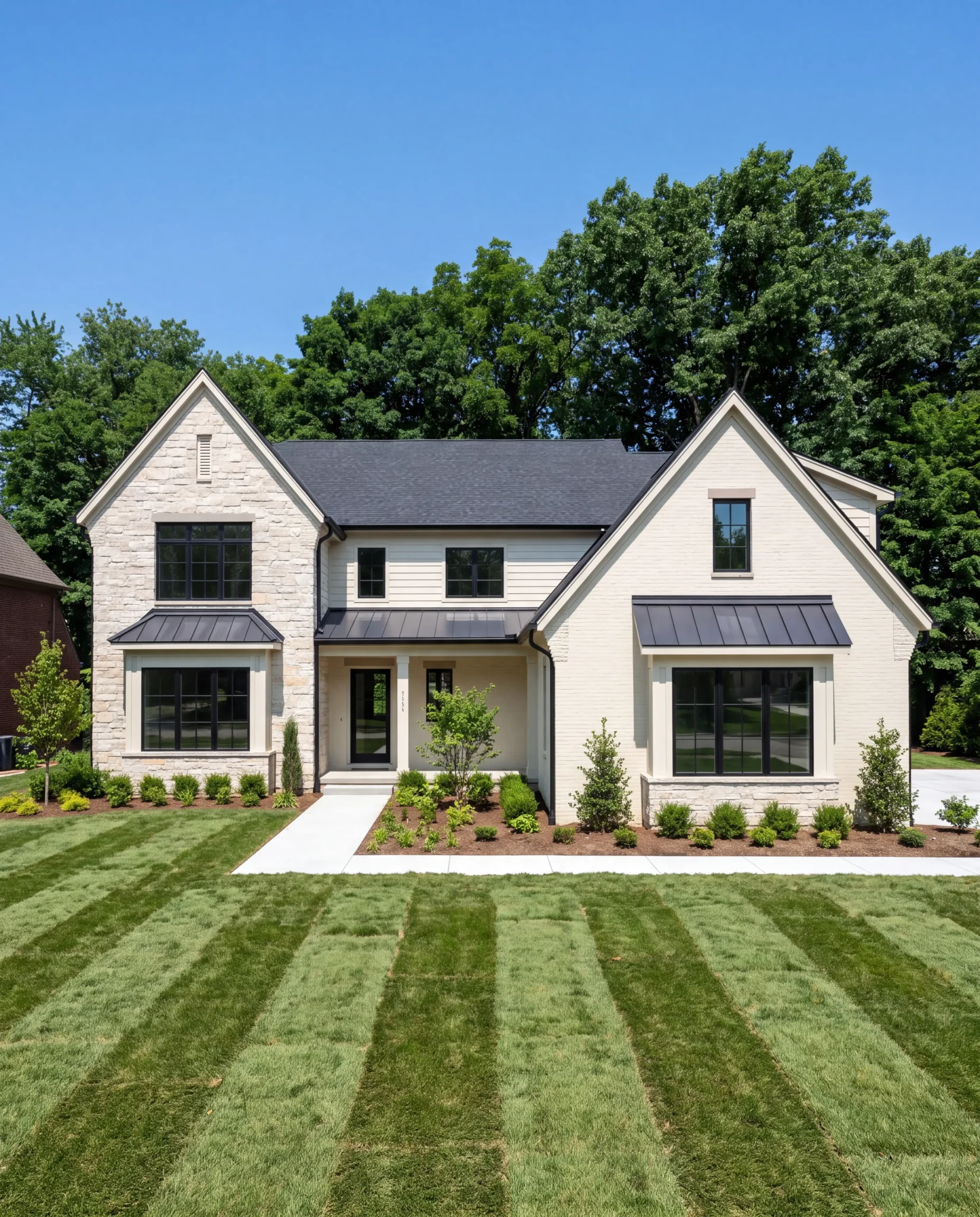 Newly completed custom home in Birmingham, Michigan